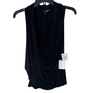 1. State Sleeveless Cross Front Top - Black Size M